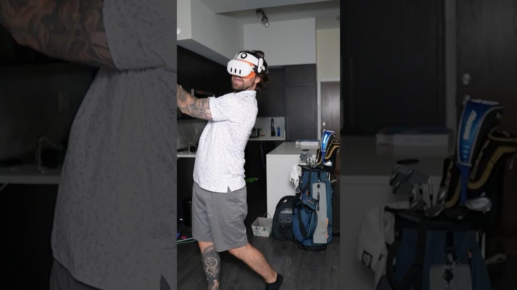 Beautiful day on the course (my apartment) ⛳️ #shorts #vr #golf #golfing